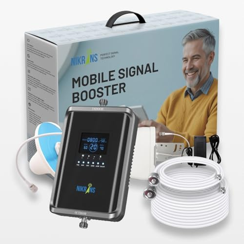 Nikrans Amplificador de Señal Móvil Bandas 28/20/8/3/1 (700, 800, 900, 1800 y 2100 MHz) – Repetidor GSM/4G/5G para Operadores Españoles: Movistar, Vodafone, Orange, Yoigo, MásMóvil, etc.