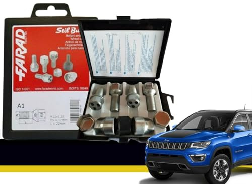 KIT BULLONI ANTIFURTO PER RUOTE STIL-BULL 1 CHIAVE PER COMPASS DAL 2020
