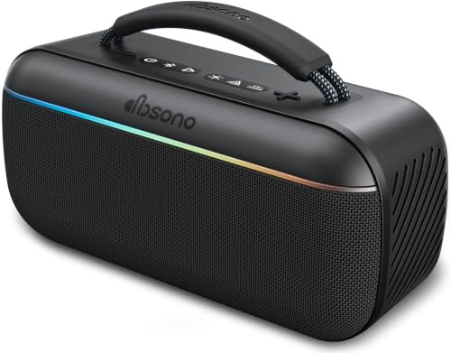 dbsono Portable Bluetooth Speaker Wireless, 100W Peak, Bluetooth 6.0, Black