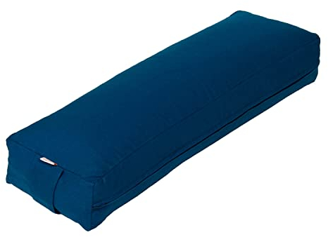 Yogabox Pranayama Yogakissen Basic mit Buchweizenschalen Füllung, Waschbarer Bezug aus 100% Baumwolle, für Atemübungen beim Yoga und für die Rückenstabilisierung, petrol