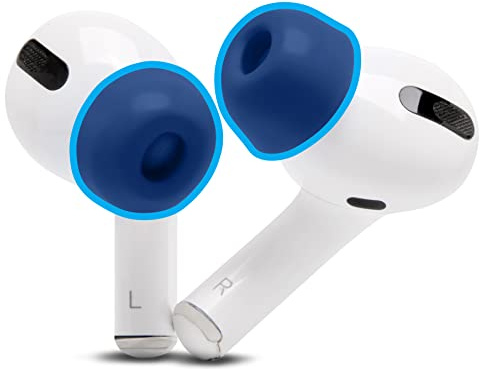 WC TipZ - Örontips i Memory Foam för Airpods Pro | Av Wicked Cushions | Förbättrad komfort, tätare tätning och bättre skumrebound, passar i laddningsväskan | Wicked Navy Blue