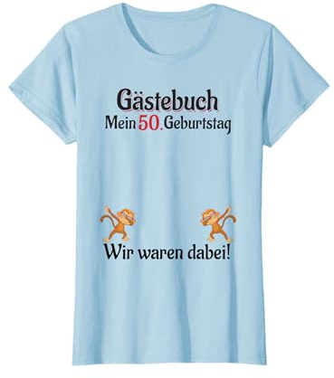 50 Jahre Gästeliste Mann Frau Gästebuch 50. Geburtstag T-Shirt