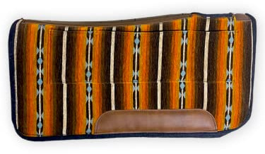 Diamond Wool Shim Pressure Relief Square Contoured Western Saddle Pad for Horses 32x32-1 Thickness, Wildnerness