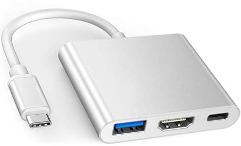 USB C auf HDMI Multiport Adapter 4K @ 60Hz für iPhone 17 16 15, Apple MFi zertifiziert Type-C Digital AV HDMI Hub mit USB 3.0, 100W PD Kompatibel mit MacBook Pro Air iPad Pro, Galaxy, Pixelbook, XPS