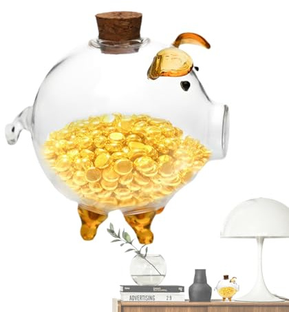 Salvadanaio Salvadanaio, Salvadanaio Trasparente A Forma Di Maiale Per Adulti, Salvadanaio Portatile A Maiale Salvadanaio Trasparente In Latta Che Non Può Essere Aperto Per Ragazze Ragazzi Bambini Reg