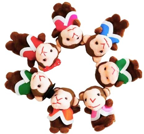 itrimaka Tier-Fingerpuppe, Affen-Fingerpuppen,7 Stück Plüschfiguren Spielzeug | Affenpuppen, Fingerpuppenspiel, Fingerpuppen-Set für Rollenspiele, Spielzeit, Schulgeschichten