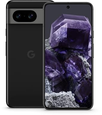 Google Pixel 8 - Smartphone Android verrouillé par SIM avec une caméra Pixel puissante, autonomie de 24 heures, Obsidienne, 256 Go (Reconditionné)
