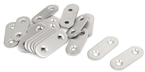 Qussedser Flache Halterung, Edelstahl, gerade, Reparaturplatten, 40 mm, 20 Stück