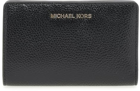 Michael Kors 32R4G8ED6L-001 MD SNAP ZA WALLET Donna BLACK Taglia TU