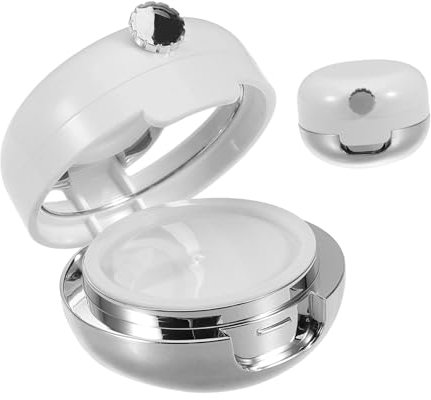 Gogogmee Empty Lips Balm Jars Portable Lip Mask Containers Refillable Lipstick Pot With Mirror and Silicone Brush For Travel Home