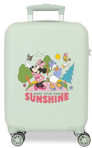 Joumma Disney Minnie Party Cabin Suitcase White, Hard ABS Hard Suitcase ABS Combination Lock Side 28,4L 2 kgs 4 Double Wheels Luggage Hand Luggage