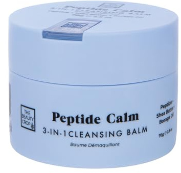 The Beauty Crop Peptide Calm Refillable Cleansing Balm - Nourishing & Hydrating, Suitable For All Skin Types, Vegan Friendly - 70g