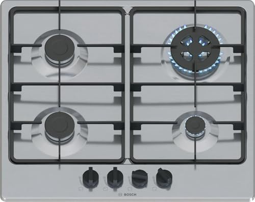 Bosch PGH6B5K60 Serie 4 Piano cottura a gas 60 cm 4 bruciatori Acciaio inox