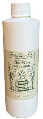 VermisTerra CharWise - 8 oz Wood Vinegar Biostimulant - Seed Germination, Enriches Soil, Growth Enhancer, Combats Odor, Animal Care - pyroligneous Acid, Natural byproduct of biochar