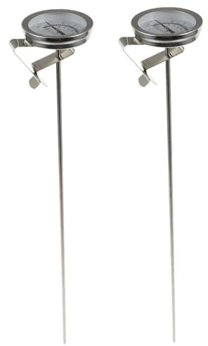 ELAYARD 2piezas Termómetro De Aceite Para Cocina De Acero Inoxidable Medidor De Temperatura Para Alimentos Termómetro Resistente Al Calor Para Aceite De Cocina Para Freír