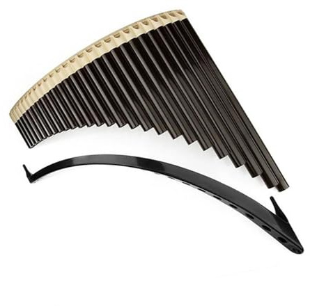 Flauta De Pan Con Tubos De Plástico ABS Para Zurdos Llave En C Rendimiento Profesional(26 BLACK)