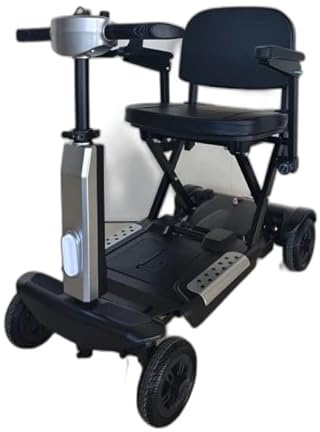 SLK Deluxe Auto-Folding Lightweight Mobility Scooter – Lithium Battery – Silver