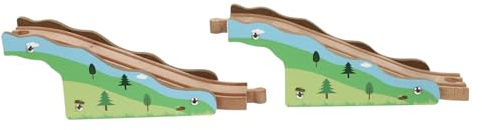 ORFOFE Ponte Giocattolo per Trenino in Legno Accessorio per Leggero e Portatile per Costruzione Pista e Gioco Cognitivo Regalo Educativo per Ragazzi e Ragazze
