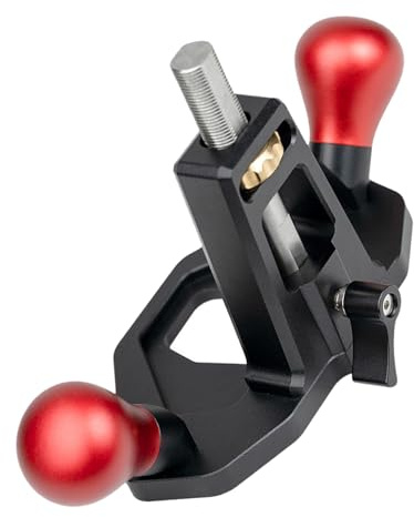 IWOWHERO Piallatrice Manuale per Lavorazione del Legno con Lama Regolabile e Limitatore di Profondità, Mini Pialla Portatile per Smusso Bordi, Utensile per Rifinitura e Sagomatura Legno in