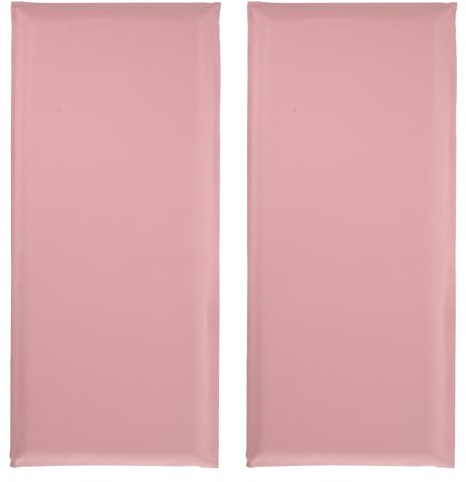 ANDRESLAD Lot de 2 Panneaux Muraux Rembourrés Autocollants 3d Rose Tendre 50 X 20 Cm, Protection Anti-collision pour Chambre D’garçon et Filles, Coussin Mural en Pvc pour Tête de Lit
