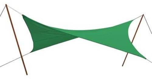 1 PZ VELA OMBREGGIANTE QUADRA STARS PE VERDE GR/MQ 180 MT 5,0X5,0 + POLIECO