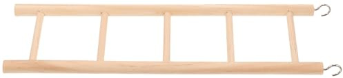 Cabilock Escalera Colgante para Pájaros de Madera Natural, Juguete para Loros Que Atrae Su Atención, Adecuado para Jaulas Puente para Mascotas Pequeñas