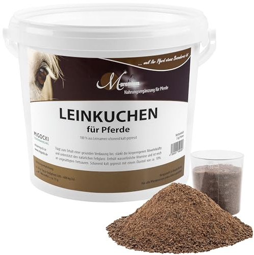 MIGOCKI LEINKUCHEN – Einzelfuttermittel für Pferde – PUR oder als MASH - Pulver 3 kg