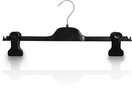 Kiroplast Grucce per Pantaloni Pinze Stampelle Salvaspazio Appendini Plastica Pinza Clip Gonne Appendini Gonne Grucce 36 cm (15, Nero)
