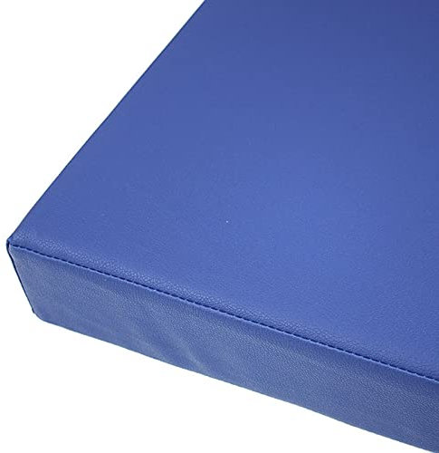 KicKiq Wasserdichtes Bankkissen für den Außenbereich, 2- und 3-Sitzer, PU-Leder, Gartenbankauflage mit Reißverschluss, Esszimmer, Terrasse, Bankkissen für Schaukelstuhl (Blau, 80 x 30 x 5 cm)