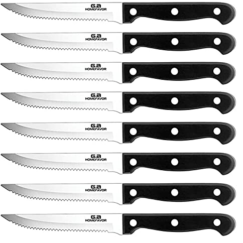 Couteau de cuisine Couteau Steak Set Couteau en acier inoxydable Chef de pain Carving Utilitaire Paring Couteaux Accessoires de cuisson antiadhésive avec boîte (Color : 8 pcs)