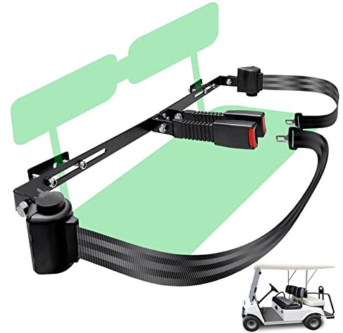 AIWEILUCK Golfwagen, einziehbar, für 2 Beifahrer, 106,7 cm, Sicherheitsgurte mit Halterungs-Kit für Yamaha Club Car DS Precedent EZGO TXT RXV