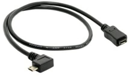 INNOV8 Micro 5Pin USB 2.0 Angled Male to Female Extension Cable 0.5m