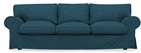COMFORTLY 3-Sitzer Sofa Bett Schonbezug Ersatz Handgefertigt Kompatibel mit EKTORP Schlafcouch (Heavy Duty - Blau)