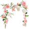 Pfingstrosen Girlande, Deko Blumen Künstlich, Kunstblumen Girlande, Tischstange Dekostange, Blumen Girlanden, Blumengirlande für Tür, Hochzeit, Party, Wand, Heimdekoration (Rosa)