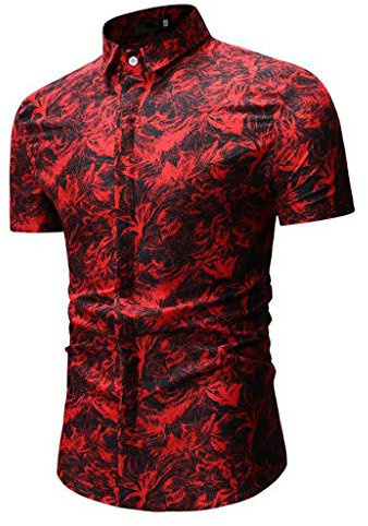 Allbestop Chemise Violette Homme Chemisette Homme Manche Courte Blanche Halloween Homme Chemise Homme Costume Chemise Homme Manches Longues Blanche Manches Courtes Shirt De Plage D'Été Chemis(L)