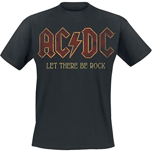AC/DC Sounds Light Drums Guitar Homme T-Shirt Manches Courtes Noir M