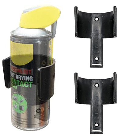 StealthMounts Aerosol Can Holders | Spray Can Holders | Can Mounts | 2 Pack | Made in The United Kingdom, OM-CAN-BLK-2LF