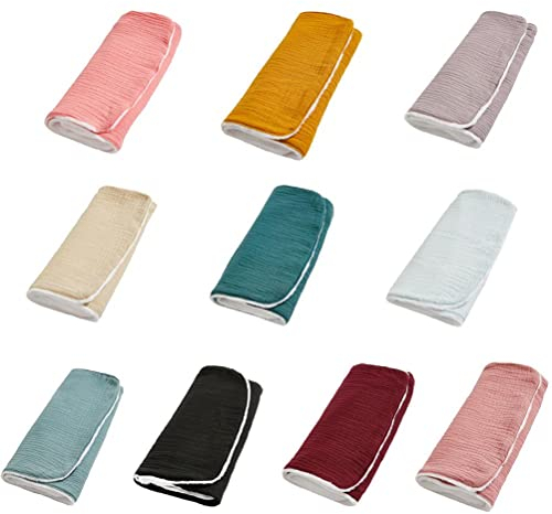 10 Stück Musselin-Burp-Tücher Baumwolle Hand Wasch Tuch, Extra Saugfähig und Weich, Neugeborene Essentials Zum Stillen, Zahnen, Füttern und Wechseln, Perfektes Baby-Dusch
