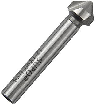 Broca Avellanadora HSS De 3 Flautas Con Mango Recto Herramienta De Corte De Chaflán De 90 Grados Cortador De Extremo, Biselado Con Hoja De Carburo De Soldadura For Acero De Madera ( Color : 1PCS , Siz