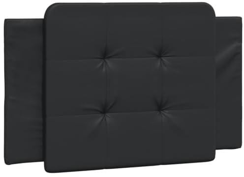 vidaXL Kissen für Kopfteil Zadar, Wandpolster Polsterpaneel Bettkopfteil, Rückenkissen Polsterkopfteil Wandkissen Schlafzimmer, Schwarz 80cm Kunstleder