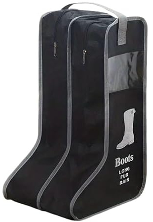Sac de Rangement pour Bottes Hautes Portable Sac à Chaussures Résistant à la Poussière et Étanche Stockage pour Chaussures avec Fermeture Éclair et Poignée Organisateur Housses Chaussures
