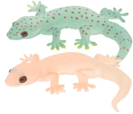WHAMVOX 6 STK Simulations-Gecko Kleine Eidechsendekoration Gecko-Spielzeug Eidechsenfiguren-Spielzeug Simulation Von Tierfiguren Miniaturen Kleinkindspielzeug Skulptur Reptil PVC