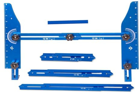Stair Tread Template Tool, Aluminum Alloy Length Depth 8 to 56in Stair Tread Measuring Tool Jig, Stair Step Scribe Tool Stair Tread Shelf Gauge for Risers Shelf Cutting Drywall