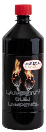 Horeca Candles Olio per Lampade – 1L Cera Liquida Senza Fumo e Odore, 99% Paraffina Pura, Combustibile Sicuro per Candele da Chiesa, Lampade e Torce, Uso Religioso e Domestico, Interno e Esterno