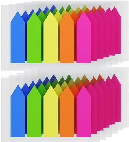 KIFZM marqueurs flèches 12 set 5 couleurs drapeaux adhésifs réutilisables simples onglets index notes adhésives stylos latéraux