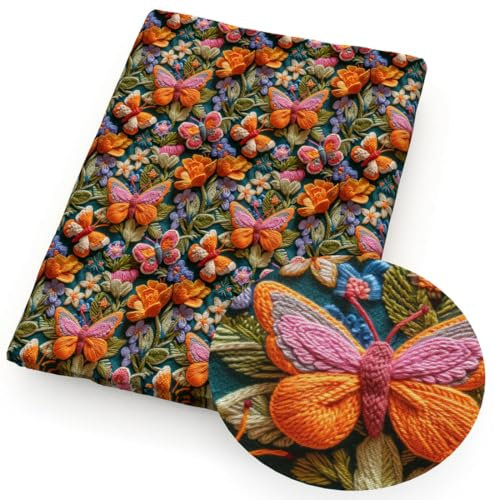 50 * 145 cm Schmetterling 3D Imitation Gedruckt Polyester Baumwolle Stoff Patchwork Nähen Quilt Stoff Handarbeit Tuch