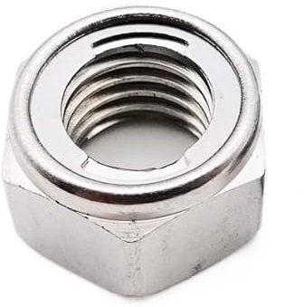 DEPYEE 1/2/5 Stück M3-M16 304 A2-70 Edelstahl Vorherrschendes Drehmoment Typ Ganzmetalleinsatz Sechskant Sechskant Selbstsichernde Mutter Kontermutter(5pcs M10)