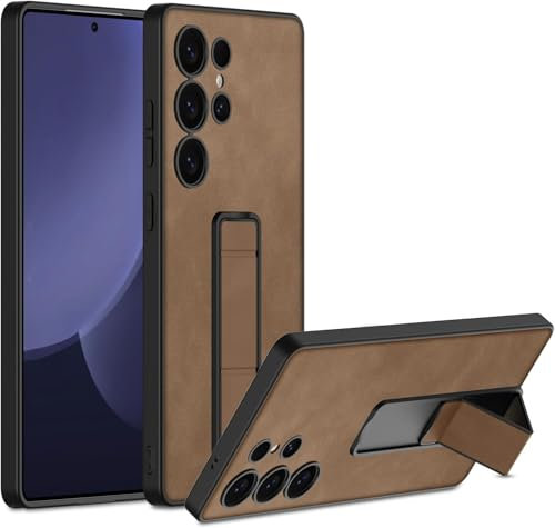 ZGFOZJGC Custodia in Pelle con Protezione Resistente per Samsung Galaxy S25 Ultra/S25 Plus/S25, Supporto per la visualizzazione, Custodia Protettiva per Obiettivo Posteriore, Custodia sot