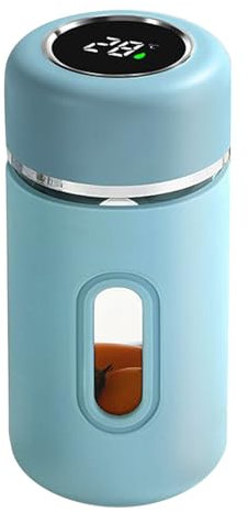 Mini tasse en verre The Rmom Eter, tasse à eau en verre, bouteille d'eau potable, innovation d'hydratation sûre, sûre et confortable, 6,5 x 6,5 x 13,5 cm pour un usage quotidien