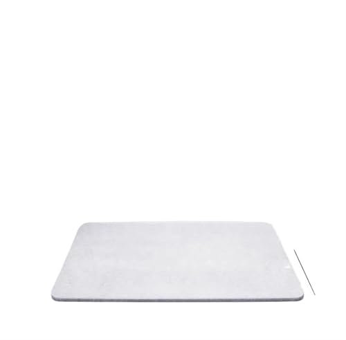 GOXQIT Badematte Kieselgur-Teppich, Stein-Badematte, Badezimmer-Steinteppich, saugfähig, for Badezimmer, rutschfeste, schnell trocknende Kieselgur-Duschmatten FüR Dusche(White)